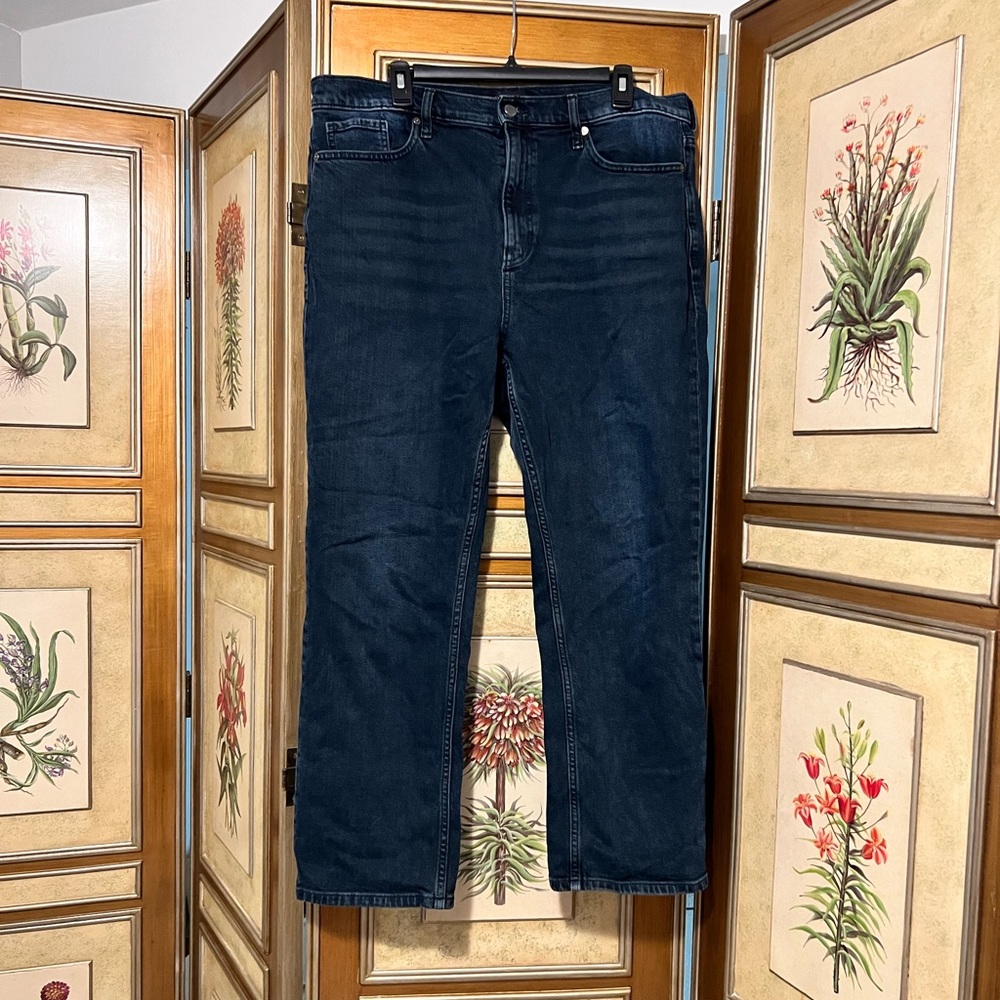 Banana Republic High-Rise Straight Dark Washed Denim Jeans